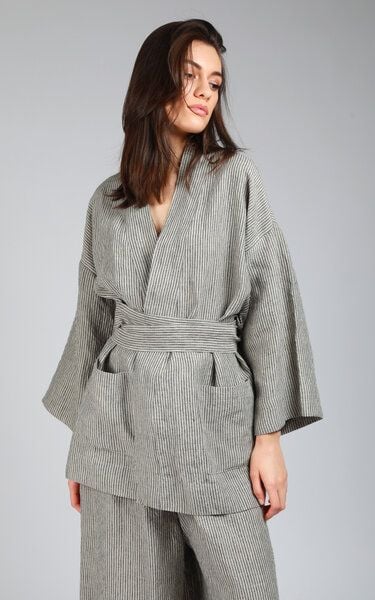 KNOTIUM LIBERTY Lockere Kimono-Jacke mit Gürtel von KNOTIUM