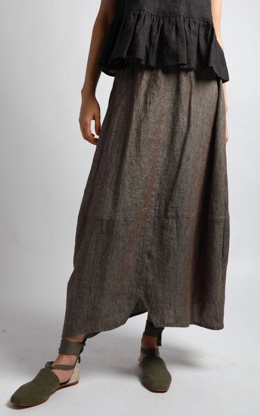 KNOTIUM MANON Maxi-Leinenrock mit Ballonschnitt von KNOTIUM