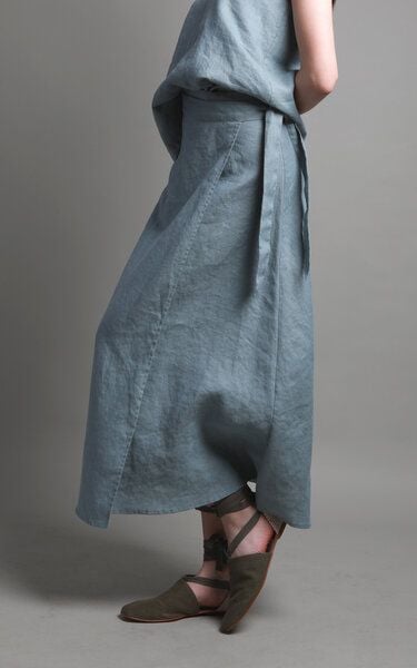 KNOTIUM NOLA Wickelrock aus Leinen von KNOTIUM