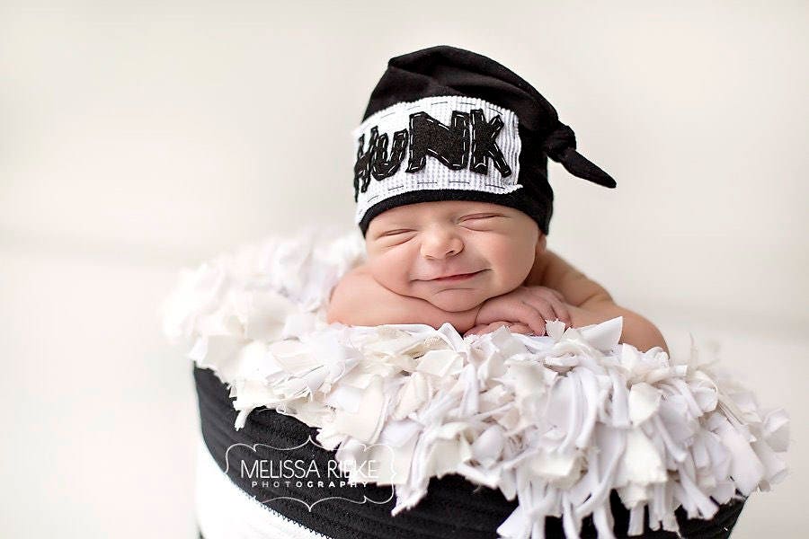 Hunk Design Neugeborene Babymütze Baumwolljersey-stoffe von KNOTSLLC