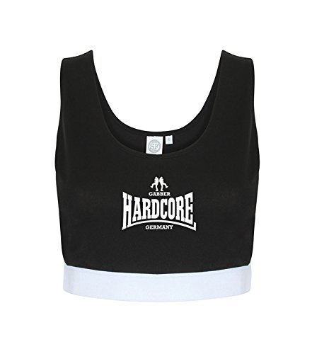 Gabber Damen Crop Top Hardcore Gabber Germany Girlie Lady Shirt (M) von KNOW-MORE-STYLEZ