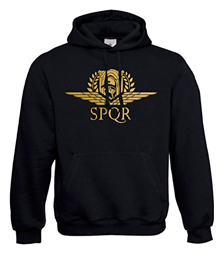 KNOW-MORE-STYLEZ Hooded Sweatshirt Hardcore SPQR Kapuzenpulli Pulli Hoodie Rom Gladiator Legion Legionär Römer Rome Römisches Reich Antikes (XXL) von KNOW-MORE-STYLEZ