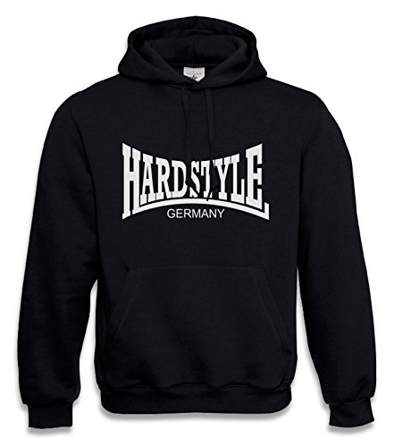 Hooded Hardstyle Germany Hardcore Gabber Sweatshirt Kapuzenpulli Pulli Hoodie (XL, Schwarz/Weiss) von KNOW-MORE-STYLEZ