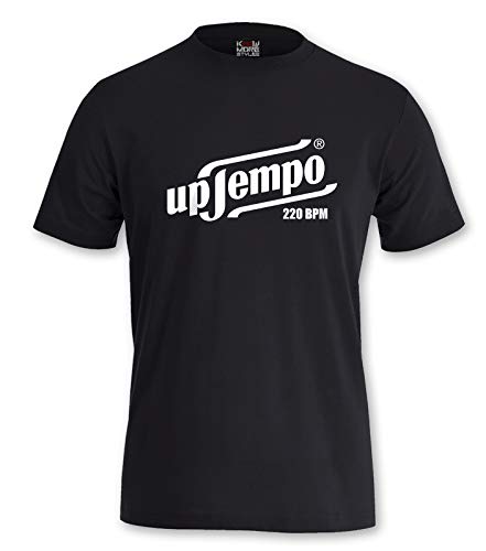 Gabber T-Shirt Uptempo 220 BPM (4XL, Schwarz) von KNOW-MORE-STYLEZ