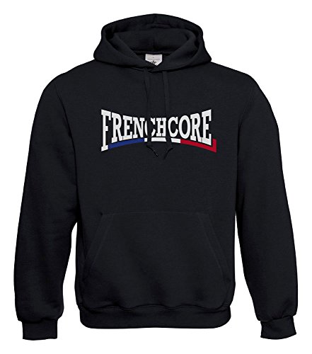 KNOW-MORE-STYLEZ Hooded Sweatshirt FRENCHCORE Connection Flag Kapuzenpulli Pulli Hoodie (3XL) von KNOW-MORE-STYLEZ