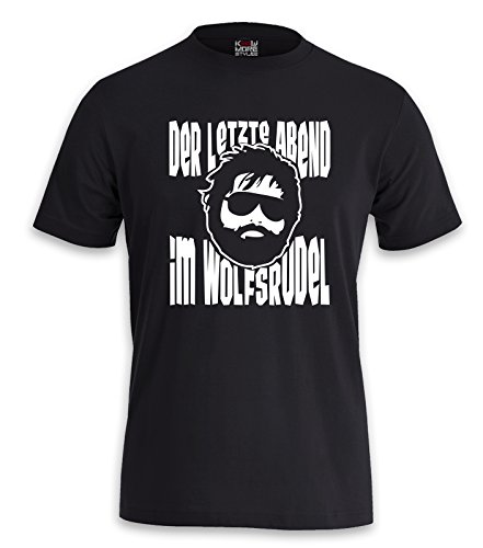 T-Shirt JGA Hangover Wolfsrudel Alan Junggesellenabschied Party Hochzeit (3XL, Schwarz) von KNOW-MORE-STYLEZ