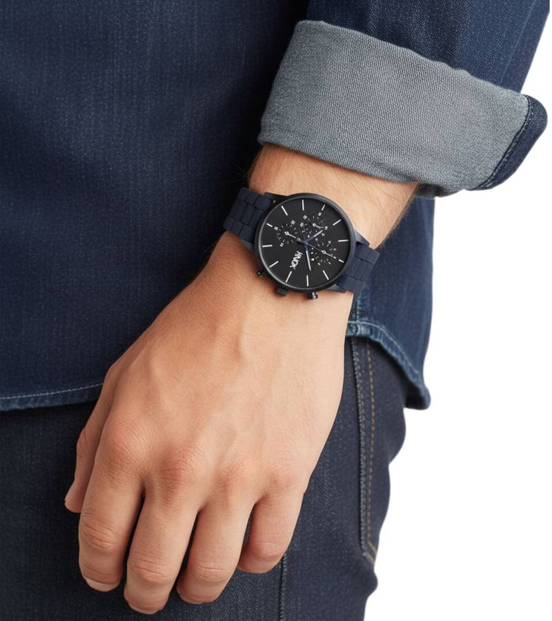 KNOX Herren Armband-Uhr analoge Quarz-Uhr mit Silikon-Armband 41mm KNOX01 Navy von KNOX