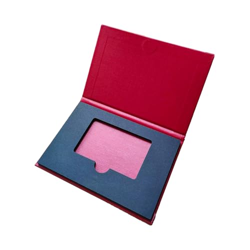 KNSMKP Einzelkarton Geschenkverpackung Metall Business Mitgliedschaft Zugangskontrolle Kreditkartenbox mit magnetischer Anziehungskraft (rot) von KNSMKP