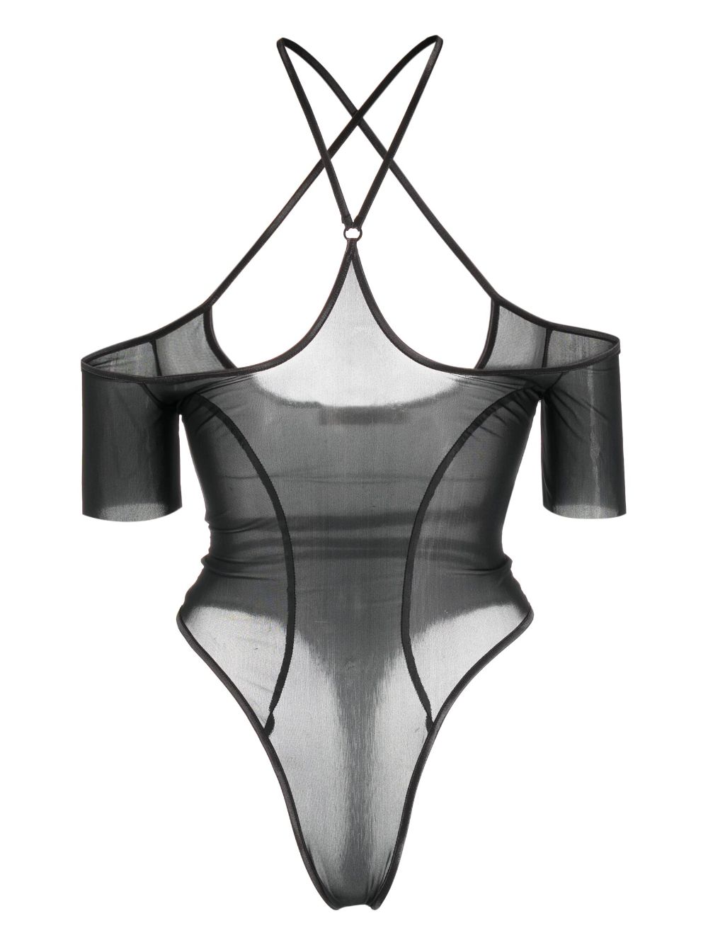 KNWLS Celest transparenter Neckholder-Body - Schwarz von KNWLS