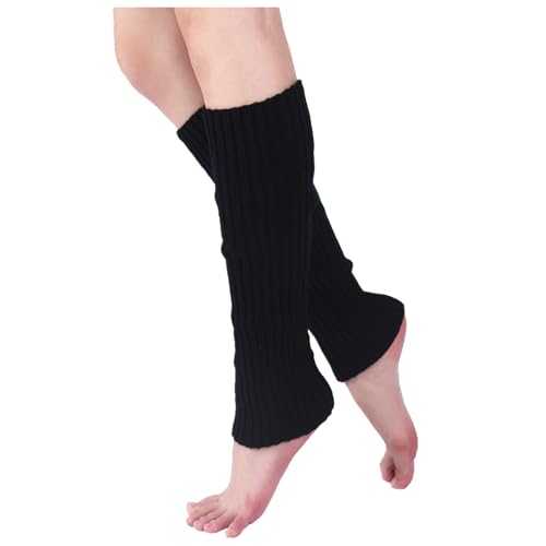 KOAHDE Beinwärmer Stulpen,Damen Stulpen,Beinstulpen,Schwarz Beinwärmer,Damen Strick-Beinstulpen,Beinlinge aus Wolle für Winter,Gestrickte Beinlinge für Winter,Gestrickte Beinwärmer,Leg Warmers von KOAHDE