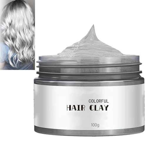 KOAHDE Temporäre Graue Haarfarbe Creme,Graue Haarfärbecreme,Silber Grau Natürliche Haarfarbe Creme,Haarfarbe Silberfarbe Creme,Temporäres Silbergraue Haarfarbe Wachs,Unisex Graue Haarfarbe Creme von KOAHDE