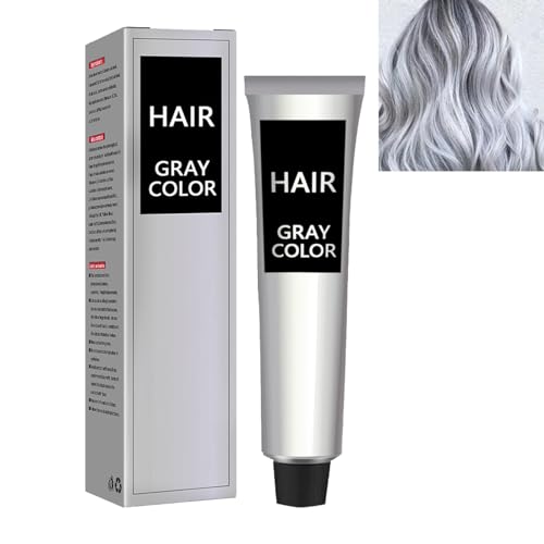 KOAHDE Temporäre Haarfarbe Creme,Unisex Graue Haarfarbe Creme,Silber Grau Natürliche Haarfarbe Creme,Haarfarbe Hellgraue Creme,Graue Haarfärbecreme,Haarfarbe Wachs für Männer und Frauen,100ML von KOAHDE