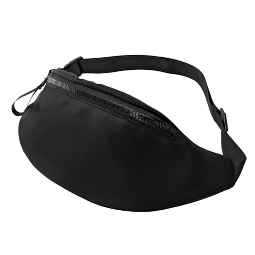 Gürteltasche für Herren und Damen, personalisierbar, verstellbare Hüfttaschen mit Logo, Foto-Name, Gürteltaschen für Reisen, Laufen, Radfahren, Wandern, Pureblack, Einheitsgröße von KOALEIU