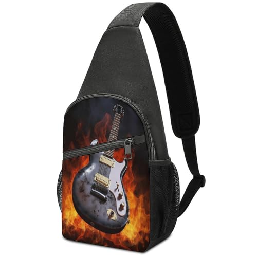 KOAYUBFC Crossbody-Tasche für Damen und Herren, Brusttasche, Tagesrucksack, Crossbody, Rock-Gitarre, Outdoor-Sport, Brusttasche, geeignet zum Wandern, Laufen, Radfahren und Einkaufen KOAYUBFC Crossbody-Tasche für Damen und Herren, Brusttasche, Tagesrucksack, Crossbody, Rock-Gitarre, Outdoor-Sport, Brusttasche, geeignet zum Wandern, Laufen, Radfahren und Einkaufen von KOAYUBFC