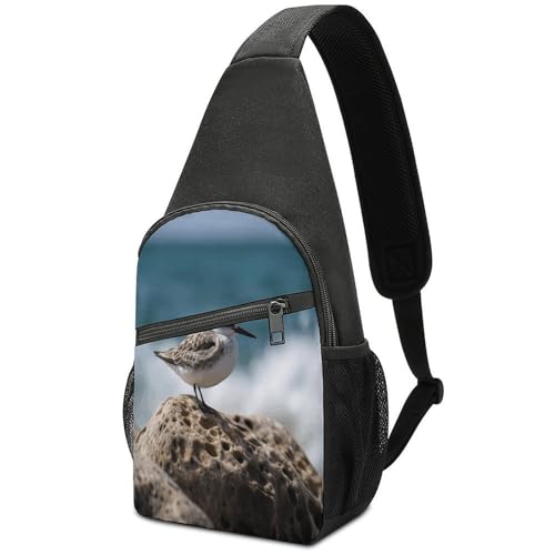 KOAYUBFC Crossbody-Tasche für Damen und Herren, Brusttasche, Tagesrucksack, Crossbody, Vogel, sitzend auf dem Felsen, Outdoor-Sport, Brusttasche, geeignet zum Wandern, Laufen, Radfahren und Einkaufen KOAYUBFC Crossbody-Tasche für Damen und Herren, Brusttasche, Tagesrucksack, Crossbody, Vogel, sitzend auf dem Felsen, Outdoor-Sport, Brusttasche, geeignet zum Wandern, Laufen, Radfahren und Einkaufen von KOAYUBFC