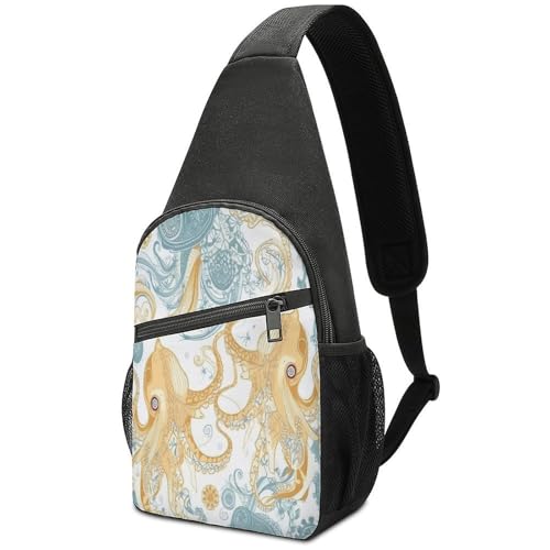 KOAYUBFC Crossbody-Tasche für Damen und Herren, Brusttasche, Tagesrucksack, Crossbody, hellgelbe Fische, Outdoor-Sport, Brusttasche, geeignet zum Wandern, Laufen, Radfahren und Einkaufen KOAYUBFC Crossbody-Tasche für Damen und Herren, Brusttasche, Tagesrucksack, Crossbody, hellgelbe Fische, Outdoor-Sport, Brusttasche, geeignet zum Wandern, Laufen, Radfahren und Einkaufen von KOAYUBFC