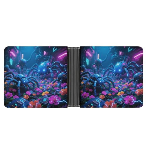 KOAYUBFC Slim Wallet Compact Bifold Wallet Neon Sea of Flowers Leather Wallets,Minimalist Wallets for Men with Credit Card Holder Leather Coin Slot ID Window Unisex KOAYUBFC Slim Wallet Compact Bifold Wallet Neon Sea of Flowers Leather Wallets,Minimalist Wallets for Men with Credit Card Holder Leather Coin Slot ID Window Unisex von KOAYUBFC