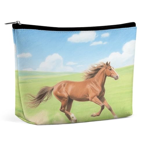 Wasserdichte Reise-Make-up-Tasche, Organizer, PU-Leder, Kosmetiktasche, kleine Kulturbeutel, niedlich, tragbare Reißverschlusstasche für Damen und Herren, Reisezubehör von KOAYUBFC