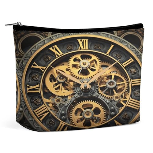 Wasserdichte Reise-Make-up-Tasche, Organizer, PU-Leder, Kosmetiktasche, kleiner Kulturbeutel, niedlich, tragbare Reißverschlusstasche für Damen und Herren, Reisezubehör von KOAYUBFC