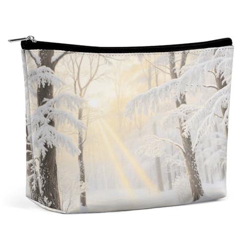 Wasserdichte Reise-Make-up-Tasche, Organizer, PU-Leder, Kosmetiktasche, kleiner Kulturbeutel, niedlich, tragbare Reißverschlusstasche für Damen und Herren, Reisezubehör von KOAYUBFC