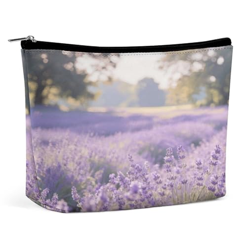 Wasserdichte Reise-Make-up-Tasche, Organizer, PU-Leder, Lavendel-Kosmetiktasche, kleiner Kulturbeutel, niedlich, tragbare Reißverschlusstasche für Damen und Herren, Reisezubehör Wasserdichte Reise-Make-up-Tasche, Organizer, PU-Leder, Lavendel-Kosmetiktasche, kleiner Kulturbeutel, niedlich, tragbare Reißverschlusstasche für Damen und Herren, Reisezubehör von KOAYUBFC