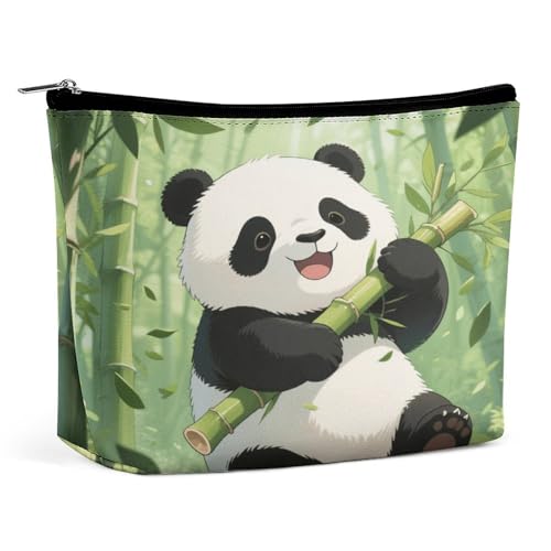 Wasserdichte Reise-Make-up-Tasche, Organizer, PU-Leder, Panda-Kosmetiktasche, kleiner Kulturbeutel, niedlich, tragbare Reißverschlusstasche für Damen und Herren, Reisezubehör Wasserdichte Reise-Make-up-Tasche, Organizer, PU-Leder, Panda-Kosmetiktasche, kleiner Kulturbeutel, niedlich, tragbare Reißverschlusstasche für Damen und Herren, Reisezubehör von KOAYUBFC