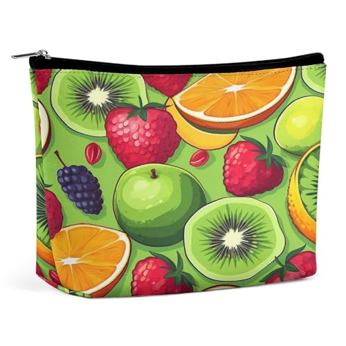 Wasserdichte Reise-Make-up-Tasche, Organizer, PU-Leder, verschiedene Früchte, Kosmetiktaschen, kleiner Kulturbeutel, niedlich, tragbare Reißverschlusstasche für Damen und Herren, Reisezubehör Wasserdichte Reise-Make-up-Tasche, Organizer, PU-Leder, verschiedene Früchte, Kosmetiktaschen, kleiner Kulturbeutel, niedlich, tragbare Reißverschlusstasche für Damen und Herren, Reisezubehör von KOAYUBFC