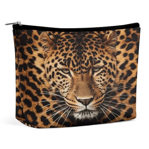 Wasserdichte Reise-Make-up-Tasche, Organizer, PU-Leder, zeigt einen Leoparden-Kosmetikbeutel, kleiner Kulturbeutel, niedlich, tragbare Reißverschlusstasche für Damen und Herren, Reisezubehör Wasserdichte Reise-Make-up-Tasche, Organizer, PU-Leder, zeigt einen Leoparden-Kosmetikbeutel, kleiner Kulturbeutel, niedlich, tragbare Reißverschlusstasche für Damen und Herren, Reisezubehör von KOAYUBFC