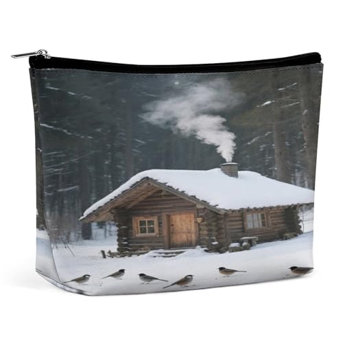 Wasserdichte Reise-Make-up-Tasche, Organizer, PU-Leder-Kosmetiktasche, kleine Kulturtasche, niedlich, tragbare Reißverschlusstasche für Damen und Herren, Reisezubehör von KOAYUBFC