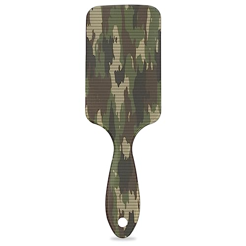 Camouflage Form Muster Paddel Haarbürste für Frauen Haarbürste Weiche Luftkissenbürste für lockige dicke dünne lange Haare Pflege von KOBLEN