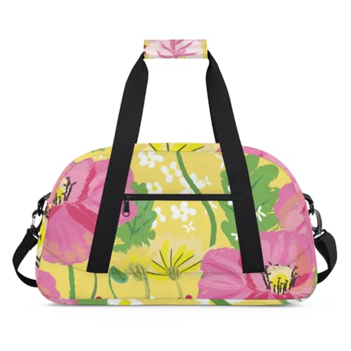 Duck Turnbeutel mit lustiger Textur, Sporttasche, Wochenende, Übernachtung, Reisetasche, kleine Reisetasche für Übernachtung, Workout, Gymnastik, Tanz, Ballett, Blumendesign, 18.9 x 8.7 x 10.6 in, Duck Turnbeutel mit lustiger Textur, Sporttasche, Wochenende, Übernachtung, Reisetasche, kleine Reisetasche für Übernachtung, Workout, Gymnastik, Tanz, Ballett, Blumendesign, 18.9 x 8.7 x 10.6 in, von KOBLEN