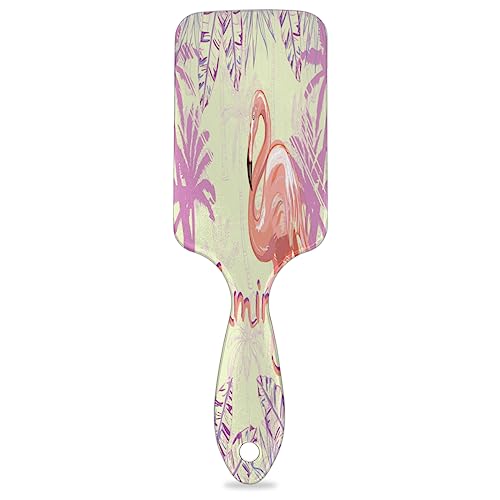 Flamingo Vintage Paddle Haarbürste für Frauen Haarbürste Weiche Luftkissenbürste für lockiges dickes dünnes langes Haar Pflege von KOBLEN