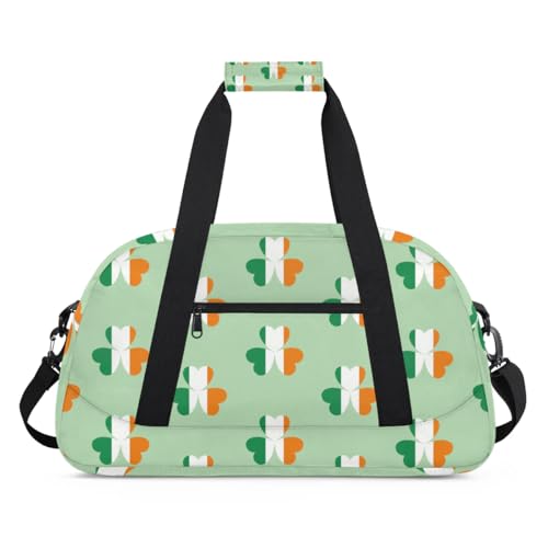 Kleeblatt-Design, Dekor, Turnbeutel, Sporttasche, Wochenende, Übernachtung, Seesack, kleine Reisetasche für Übernachtung, Workout, Gymnastik, Tanz, Ballett, Kleeblatt-Design, 18.9 x 8.7 x 10.6 in, Kleeblatt-Design, Dekor, Turnbeutel, Sporttasche, Wochenende, Übernachtung, Seesack, kleine Reisetasche für Übernachtung, Workout, Gymnastik, Tanz, Ballett, Kleeblatt-Design, 18.9 x 8.7 x 10.6 in, von KOBLEN