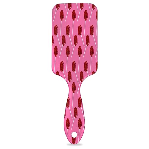 Lollipop Pattern Paddle Hair Brush for Women Hairbrush Soft Air Cushion Brush for Curly Thick Thin Long Hair Care von KOBLEN