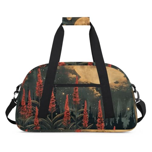 Moderner romantischer Turnbeutel, Sporttasche, Wochenende, Übernachtungen, Seesäcke, kleine Reisetasche für Übernachtung, Workout, Gymnastik, Tanz, Ballett, Mond-Stil, 18.9 x 8.7 x 10.6 in, Seesäcke Moderner romantischer Turnbeutel, Sporttasche, Wochenende, Übernachtungen, Seesäcke, kleine Reisetasche für Übernachtung, Workout, Gymnastik, Tanz, Ballett, Mond-Stil, 18.9 x 8.7 x 10.6 in, Seesäcke von KOBLEN