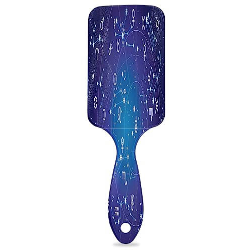 Sky Circles Star Paddle Haarbürste für Frauen, Haarbürste, weiche Luftkissenbürste für lockige, dicke, dünne, lange Haarpflege von KOBLEN