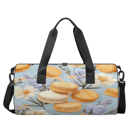 Sporttasche mit Schultergurt, große Kapazität, Turnbeutel mit Schuhfach, Macaron Flora Sporttasche mit Schultergurt, große Kapazität, Turnbeutel mit Schuhfach, Macaron Flora von KOBLEN