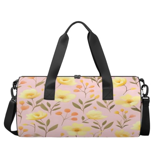 Sporttasche mit Schultergurt, große Kapazität, Turnbeutel mit Schuhfach, Soft Floral Bliss Sporttasche mit Schultergurt, große Kapazität, Turnbeutel mit Schuhfach, Soft Floral Bliss von KOBLEN