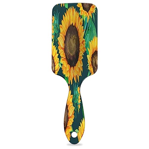 Sunflowers Flora Paddle Haarbürste für Frauen Haarbürste Weiche Luftkissenbürste für lockiges dickes dünnes langes Haar Pflege von KOBLEN