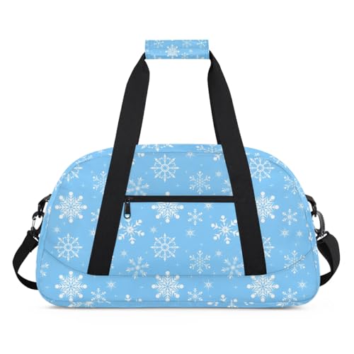 Turnbeutel mit schönem Waldekor, Sporttasche, Wochenende, Übernachtung, Seesack, kleine Reisetasche für Übernachtung, Workout, Gymnastik, Tanz, Ballett, Modernes Schneeflockenmuster, 18.9 x 8.7 x 10.6 Turnbeutel mit schönem Waldekor, Sporttasche, Wochenende, Übernachtung, Seesack, kleine Reisetasche für Übernachtung, Workout, Gymnastik, Tanz, Ballett, Modernes Schneeflockenmuster, 18.9 x 8.7 x 10.6 von KOBLEN