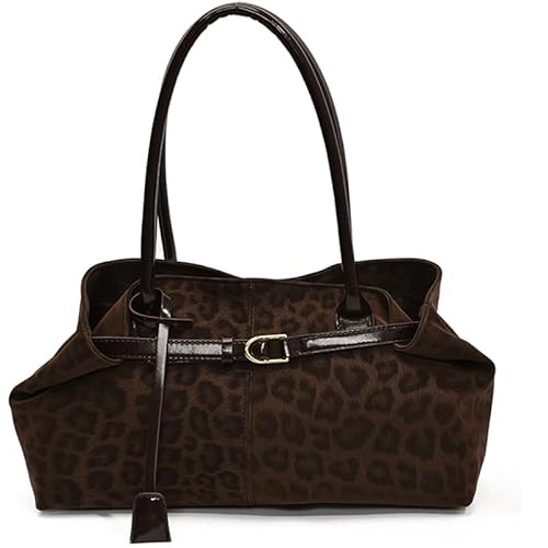 Cheetah Druck Hobo Schulter Handtasche große Umhängetasche for Frauen (Kaffee) von KOBONA