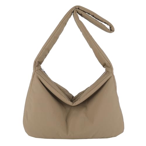 Frauen Nylon Umhängetasche mit innerer Tasche Handtasche Feste Farbtasche mit Reißverschluss -Hobo -Tasche for Arbeitsreisen mit Reißverschlussbeutel von KOBONA
