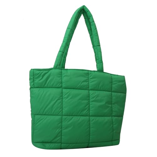 Gesteppte Tragetasche for Damen,Fluffy Crossbody Tasche Gesteppt Puffer Tragetasche Umhängetasche Down Satchel-Tasche Hobo Tasche Grosse Kapazität Gepolstert Schultertasche Casual Reisen von KOBONA