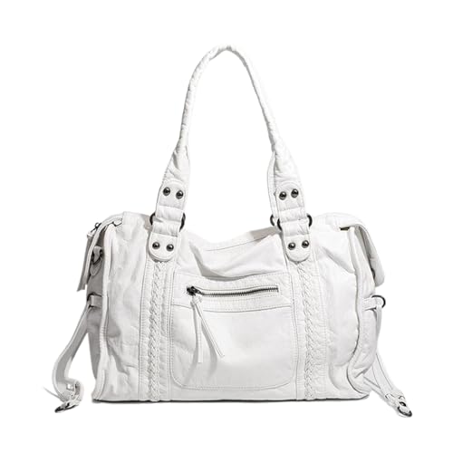 Handtasche Damen City Bag Vintage Tasche Y2K Handtasche mit Mehreren Taschen PU Leder Uni Tasche Umhängetasche Groß Shopper Tasches Hobo Bag Handtaschen for Schule Reisen von KOBONA