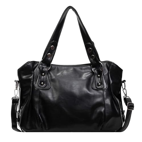 Hobo Taschen Handtaschen PU Leder for Damen Stylische City Tasche Universitäts Tragetasche mit Reißverschluss Damen Tasche mit Henkel Slouch Tasche Schultertasche for Arbeit und Schule von KOBONA