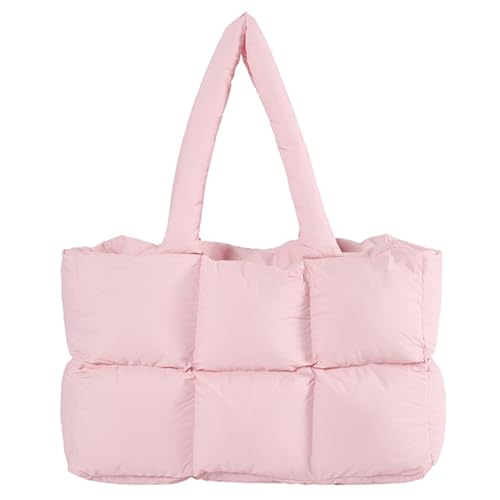 KOBONA Ästhetische Puffy-Taschen for Damen, einfarbig, gesteppt, modische Einkaufstasche, große Kapazität, weiche Cloud-Einkaufstasche, trendige Pendeltaschen von KOBONA