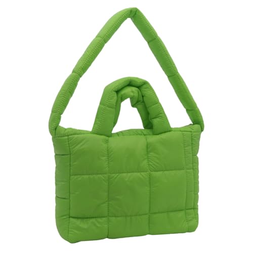 KOBONA Frauen Gesteppte Umhängetasche Große Kapazität Puffer Tote Handtasche Einfarbig mit Top-Griff von KOBONA