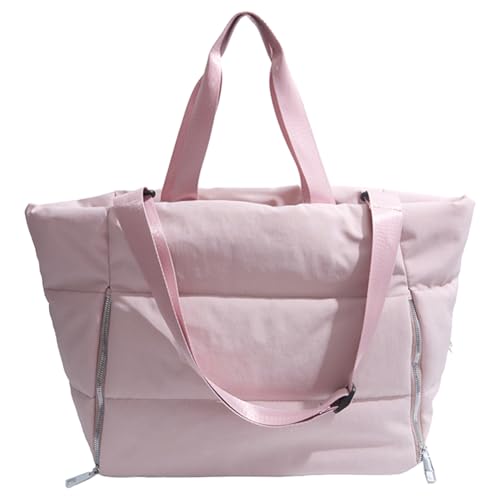 KOBONA Frauen Puffer Tasche Handtasche große Kapazität gestaßen oberen Griffbeutel Feste Farbbeutel Frauen Reisetasche weibliche Reisetasche von KOBONA