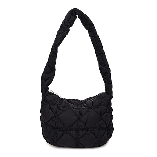 KOBONA Gesteppte Carryall -Tasche mit Reißverschluss Stülle Tasche for Frauen Mädchen (schwarz) von KOBONA