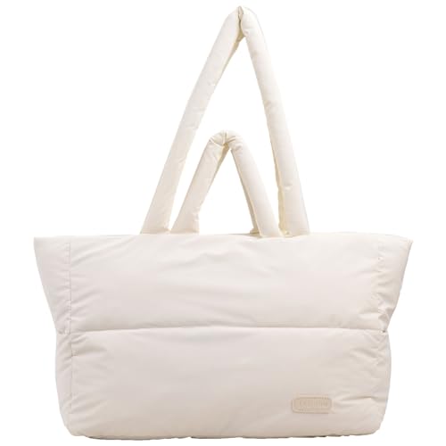 KOBONA Gesteppte Nylon Tragetasche Umhängetasche für Damen Fluffy Crossbody Tasche Gesteppte Tote Handtaschen Hobo Tasche Weiche Daunentasche mit großem Fassungsvermögen Shopper-Tasche von KOBONA